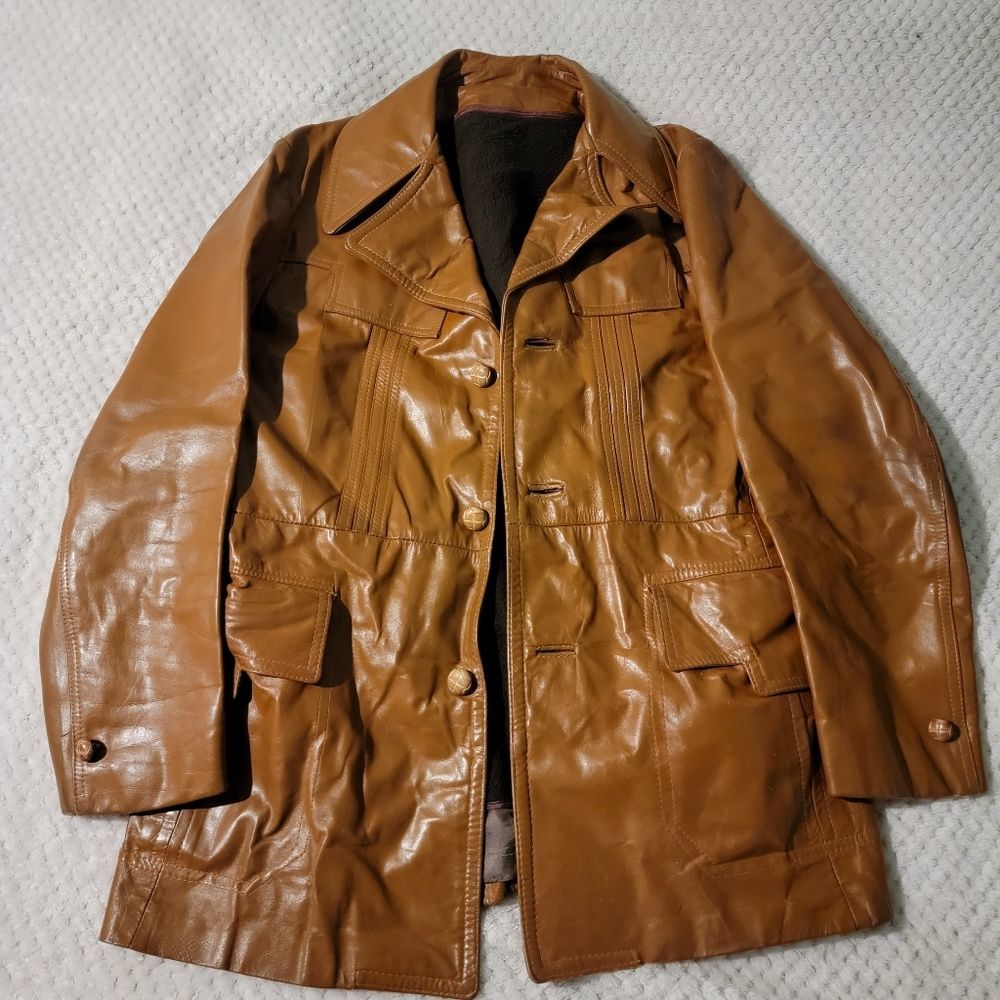Vintage 70s El Charro Leather jacket sz 42